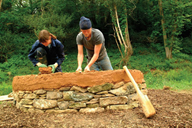 Natural Home Earth Movers Reconstruct a 20th Century Cob Bench Image